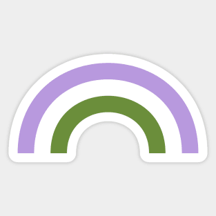 Genderqueer Rainbow Sticker